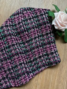 NWOT Zara Tweed Corset Cropped Top